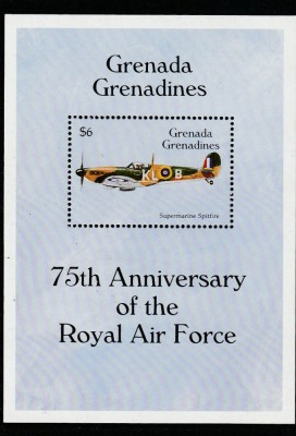 Grenada-GR 1993-Aviatie,Aniversare Royal Air Force 75,colita dant.,MNH,Mi.Bl.293 foto