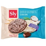 Rondele din Orez Integral cu Cocos si Glazura de Cacao si Lapte fara Zahar Adaugat 32g