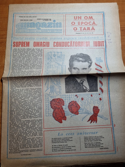 magazin 23 ianuarie 1988-epoca nicolae ceausescu,un om ,o epoca,o tara