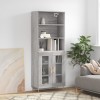 VidaXL Dulap &icirc;nalt, gri sonoma, 69,5x34x180 cm, lemn compozit 3189307