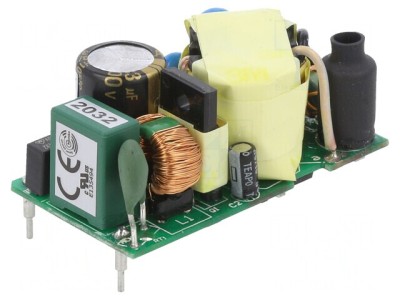 Convertor AC/DC 25W 90-264VAC 12VDC 2.1A 84% THT foto