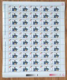 ✅RO 1999 ,LP 1500 , &quot; 10 ani Revolutia Romana&quot; , serie in coala de 50 ,MNH, Istorie, Nestampilat