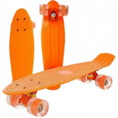 Placa 67cm - Cruise Penny-Board Skateboard roti cu LED - Portocaliu. foto