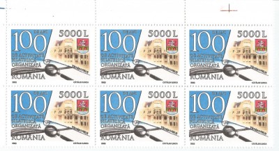 Romania, LP 1615/2003, Ziua marcii postale romanesti, bloc de 6 timbre, MNH foto