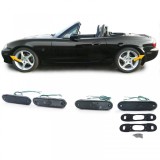 Set de reflectoare pentru lumini de marcaj laterale fumuriu negru, potrivit pentru Mazda MX5 89-05 Performance AutoTuning