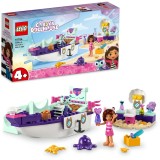 LEGO&reg; Gabby&amp;#039;s Dollhouse - Barca cu spa a lui Gabby si a Pisirenei 10786, 88 piese