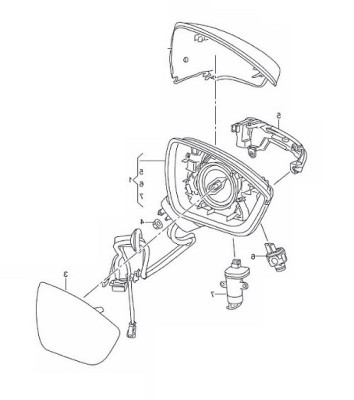 Oglinda usa exterioara Seat Ateca, 07.2016-, partea Dreapta, reglare electrica; grunduit; incalzit; sticla convexa; geam cromat; rabatabil; 16 gauri foto