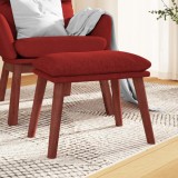 Taburet, roșu vin, 45x29,5x35 cm, material textil