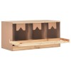 Cuibar Găini 3 Compartimente Lemn Masiv Pin 96x40x45cm Maro Natur