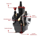 Carburator PWK 30mm, 125cc-150cc, Aluminiu, Universal ATV, Scuter, Motocicleta Cross KTM LC2