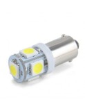 Led auto H6W, BAX9S cu 5 leduri SMD, Xenon Bright