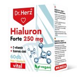 Capsule supliment anti imbatranire Hialuron Forte 250 mg + vitamina C + Zinc Dr Herz 60 buc