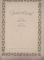 AS - PARTITURA FUNICULARUL, MUZICA MARIUS MIHAIL, VERSURI AUREL FELEA, pt voce si pian