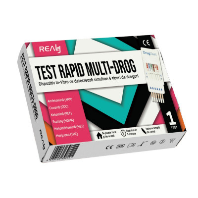 Test Rapid, Realy Tech, Multi Drog, Recoltare Urina, Rezultat 15 min, Uz Profesional, 1 buc foto