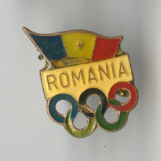 Insigna veche Jocurile Olimpice Olimpiada Romania sport Olimpic varianta 3