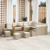 VidaXL Set de canapele pentru grădină 13 pcs Bej Rattan poli