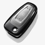 Husa Cheie Compatibila cu Auto FORD TPU+PC Neagra Cheie Briceag (Ford Focus, Fiesta,Transit)