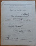 Primaria municipiului Bucuresti , Certificat de revaccinare , 1931