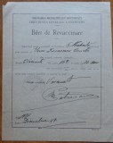 Primaria municipiului Bucuresti , Bilet de revaccinare, 1931