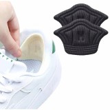 Cumpara ieftin Set 10 buc. (5 seturi) de pernite protectie calcaie pentru incaltaminte, autoadezive, din spuma moale si material textil, culoare NEAGRA