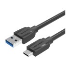Cablu de date USB 3.0 la USB de tip C - Negru-Lungime 2 Metri, Vention