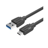 Cablu de date USB 3.0 la USB de tip C - Negru-Lungime 2 Metri