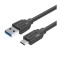 Cablu de date USB 3.0 la USB de tip C - Negru-Lungime 2 Metri