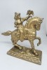 Statueta veche, calaret pe cal. Aluminiu