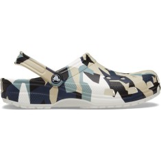 Saboti Crocs Classic Geo Camo Clog Alb - White/Multi