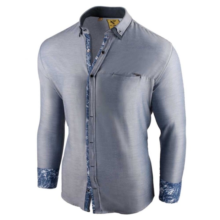 Camasa pentru barbati, slim fit, albastru deschis, casual, cu guler - sedna brighton Camasa pentru barbati, slim fit, albastru deschis, casual, cu guler - sedna brighton