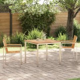 VidaXL Set de masă pentru grădină 3 pcs Lemn masiv de teak