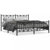 VidaXL Cadru pat metalic cu tăblii de cap/picioare, negru, 183x213 cm 376151
