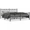vidaXL Cadru pat metalic cu tăblii de cap/picioare, negru, 183x213 cm 376151