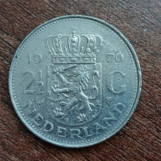 M3 C50 - Moneda foarte veche - Olanda ante euro - 2 1/2 gulden - 1970