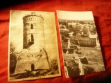 2 Ilustrate Targoviste RPR :Biserica Domneasca 1965 si Turnu Chindia(defecta)