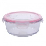 Caserola cu capac etans Strend Pro MagicHome BSG8, 950 ml, 17x7 cm, sticla borosilicate, rotunda