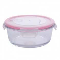 Caserola cu capac etans Strend Pro MagicHome BSG8, 950 ml, 17x7 cm, sticla borosilicate, rotunda