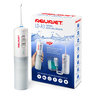 Irigator bucal Little Doctor Aquajet LD A3, 1500 impulsuri/min, 2 duze, 160 ml, reglarea presiunii apei foto