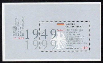 Germania 1999 - Constituția, colita neuzata foto