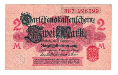 GERMANIA 2 MARCI MARK AUGUST 1914 foto