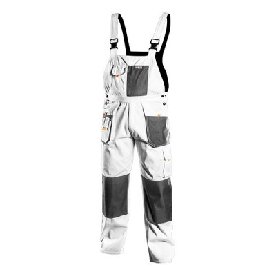 Pantalon cu pieptar de lucru albi Neo Tools 81-140 HardWork ToolsRange foto