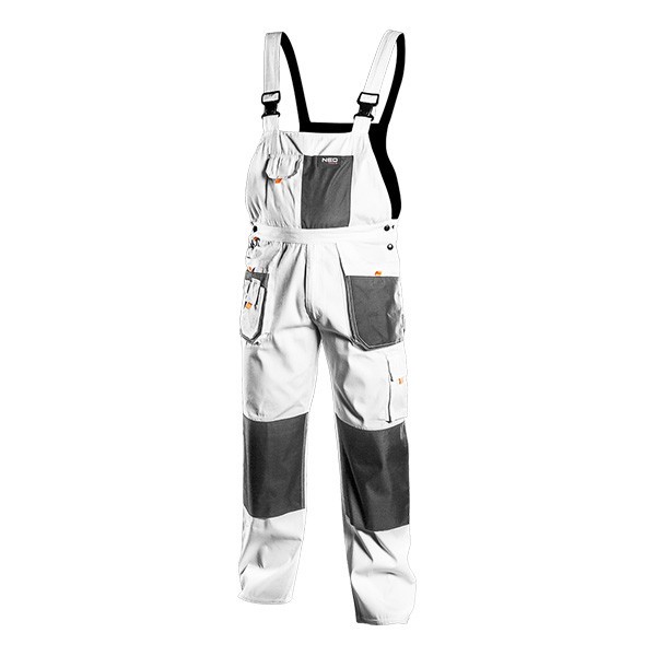 Pantalon cu pieptar de lucru albi Neo Tools 81-140 HardWork ToolsRange