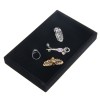 Tava Expunere Bijuterii Watchbox Mica WZ1964, Lemn, Catifea, 22.5x14.5x3cm, Negru/Gri/Rosu