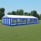 Pavilion de grădină, albastru și alb, 6 x 14 m, PVC