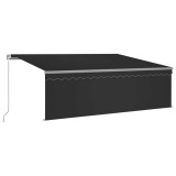 Cumpara ieftin Copertina manuala cu LED solar 4,5 x 3 m Antracit