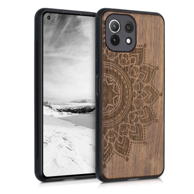 Husa pentru Xiaomi Mi 11 Lite 5G, Lemn, Maro, 55939.02 foto