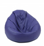 Fotoliu mare nirvana gigant indigo piele eco umplut cu perle polistiren beanbag para marca pufrelax