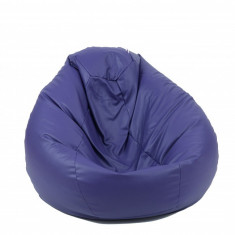 Fotoliu mare nirvana gigant indigo piele eco umplut cu perle polistiren beanbag para marca pufrelax