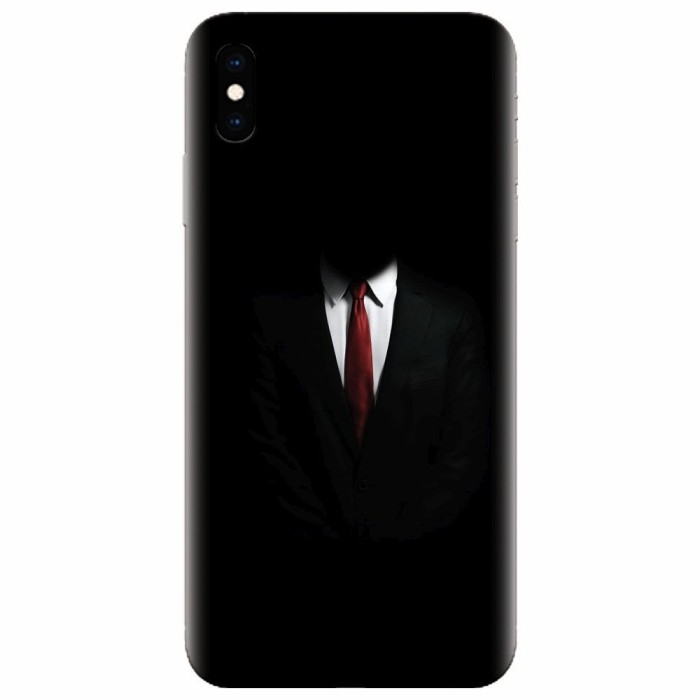 Husa silicon pentru Apple Iphone XS Max, Mystery Man In Suit