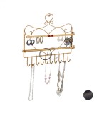 Organizator bijuterii de perete, Metal, Auriu, 30 x 365 x 35 cm